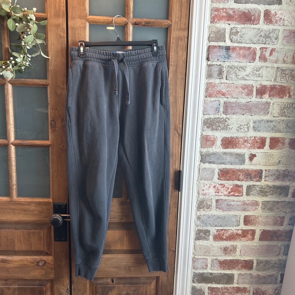 Old Navy Mens XS Jogger Sweatpants Dark Gray Fleece Lined Drawstring‎ Pockets
